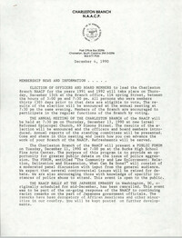 Membership News and Information, National Association for the Advancement of Colored People, December 4, 1990