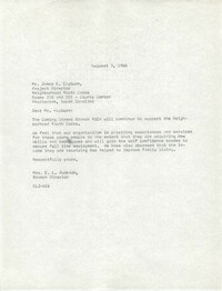 Letter from Christine O. Jackson to James E. Clyburn, August 3, 1966