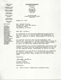 Letter from Dorothy Jenkins to George Flowers, August 20, 1990