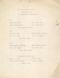 Committee of Management for 1939-1941, Coming Street Y.W.C.A.