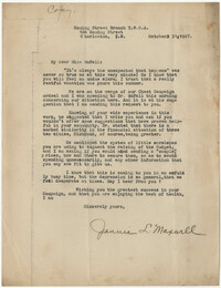 Letter from Jannie L. Maxwell to 