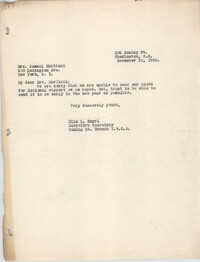 Letter from Ella L. Smyrl to Samuel Murtland, December 31, 1928