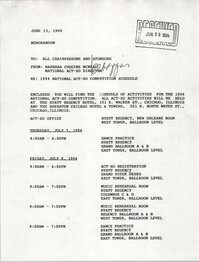 Memorandum, Barbara Coggins McNeal, June 13, 1994