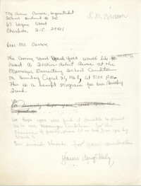 Letter to Thomas Carrere, April 1968