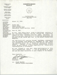 Letter from Dwight C. James to Gordon Hay, August 31, 1990