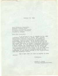Letter from Amanda Keith to Kathaleen Carpenter, October 25, 1949