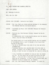 Memorandum from Cora Cummins to the NAACP Freedom Fund Planning Committee, February 26, 1992