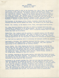 Minutes, Coming Street Y.W.C.A. Board of Directors, February 25, 1967