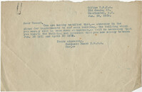 Letter from Business Board of Coming Street Y.W.C.A., January 10, 1919