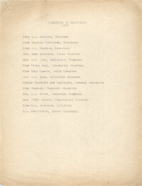 Committee of Management for 1937, Coming Street Y.W.C.A.