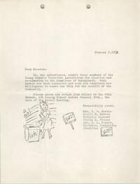 Letter from Y.W.C.A. Members to Electors, January 5, 1953