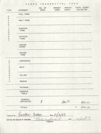 Funds Transmittal Form, E. Culton and Theresa Smart, October 31, 1989