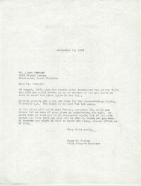 Letter from Joyce M. Taylor to Lloyd Arneach, September 21, 1967