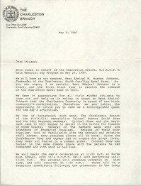 Response from Captain M.C. McKearn, Letter from William A. Glover to Friend, May 6, 1987