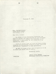 Letter from Laura McFall to Rachael Howard, February 8, 1951