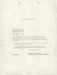 Letter from Laura McFall to Mary Briggs, February 8, 1951