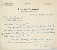 Letter from M. Robertson to Ella L. Smyrl, March 26, 1929