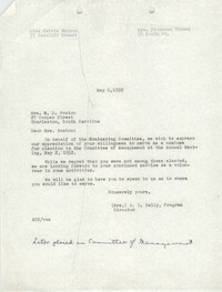 Letter from M. B. McNeil to M. D. Boston, May 6, 1952