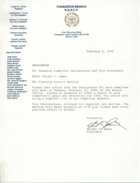 Memorandum, Dwight C. James, February 9, 1990
