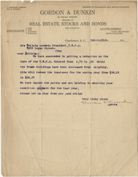 Letter from J. Gardiner Gordon and William H. Dunkin to Felicia Goodwin, February 3, 1913