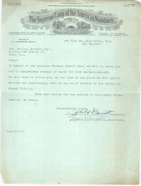Letter from Philip Bennett to Felicia Goodwin, May 12, 1924