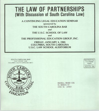 The Law of Partnerships, Continuing Education Seminar Pamphlet, January 5, 1985, Russell Brown