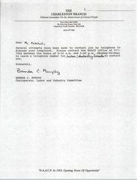 Letter from Brenda C. Murphy to Mr. Mitchell