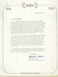 Letter from Stephanie Davis to Christine O. Jackson, November 30, 1977