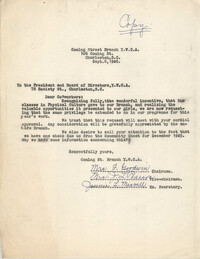 Correspondence from Felicia Goodwin, J. L. Pearson, and Jannie L. Maxwell to President and Board of Y.W.C.A., September 8, 1926