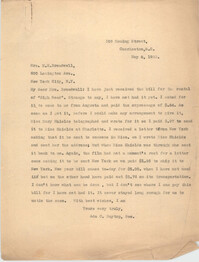 Letter from Ada C. Baytop to M. H. Broadwell, May 8, 1922