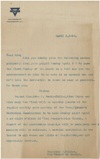 Letter from Beatrice D. Walker, April 4, 1919