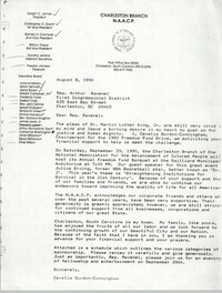 Letter from Cecilia Gordon-Cunningham to Arthur Ravenel, August 8, 1990