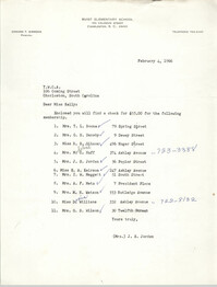 Letter from Buist Elementary School to Coming Street Y.W.C.A., February 4, 1966