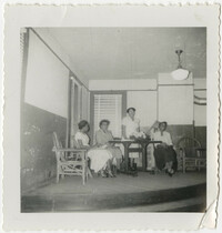 Photograph of Mrs. Giles Brown, Hattie Watson, Septima P. Clark, and Lucille Williams