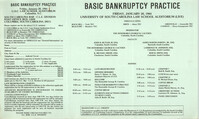 Basic Bankruptcy Practice, Law Program Pamphlet, University of South Carolina School of Law,  January 20, 1984