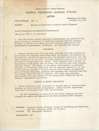 Federal Personnel Manal System Letter 300-18, December 10, 1974