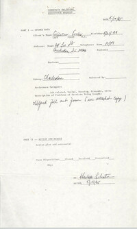 Community Relations Assistance Request, May 10, 1985