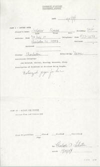 Community Relations Assistance Request, November 27, 1984