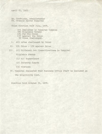 Union Election Results, July 1974