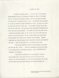 Statement by Thelma Haynes, October 10, 1978