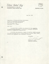 Letter from Charles W. Fruit to Department of Housing and Urban Development, June 20, 1978