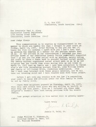 Letter from Jessie N. Reid, Jr. to Paul M. Elsey, 1977
