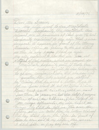 Letter from Charles Sease to J. Arthur Brown, May 13, 1976