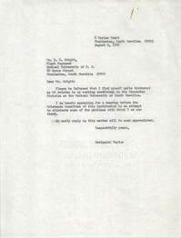Letter from Nathaniel Taylor to W. W. Wright, August 2, 1976