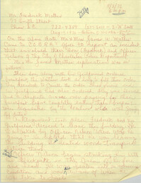 Notes on Frederick Mathis Case, August 2, 1976