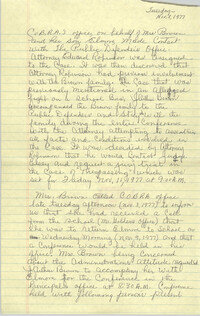 Handwritten COBRA Notes, November 8, 1977