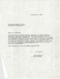 Letter from Alfreda Gourdine to Dorothy Rathmann, February 7, 1978