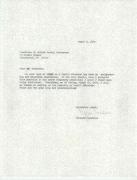 Letter from Alfreda Gourdine to William Saunders, March 6, 1978