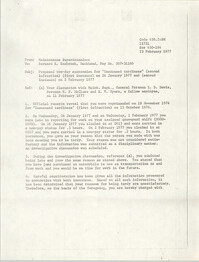 Memorandum, February 23, 1977