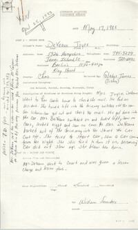 Community Relations Assistance Request, May 17, 1983
